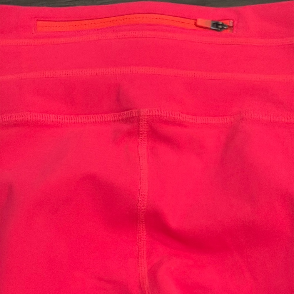 Athleta Relay Capri Pants Size Small Neon Pink/Orange/Heather Grey - Picture 5 of 12